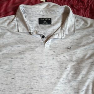 Men's Gray Polo Shirt XXL MAVEN